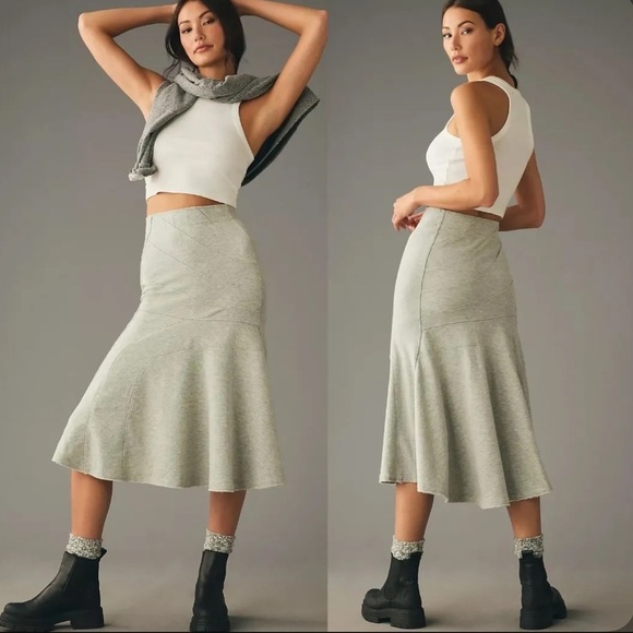 Anthropologie Daily Practice Seamed Sweatshirt Midi Skirt XS - Picture 1 of 5